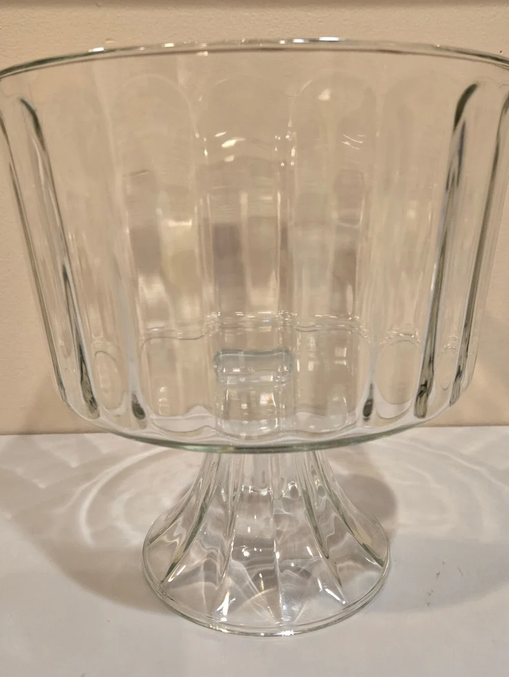 Clear Glass Pedestal Trifle Bowl
